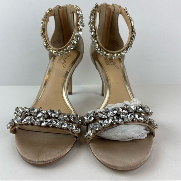 Jewel Badgley Mischka • Caroline Embellished Ankle • Strap Evening Sandals - Picture 12 of 15